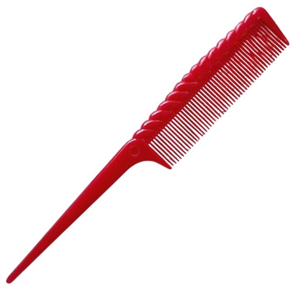 Vintage Ace Unbreakable Plastic 8" Deep Maroon Red Rat tail  Comb Retro‎ USA